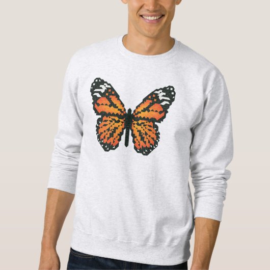 Sweatshirt Papillon monarque en polygone (Devant)