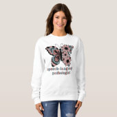 Sweatshirt Papillon orthophoniste personnalisé (Devant entier)
