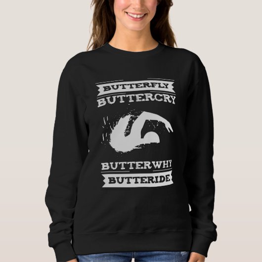 Sweatshirt Papillon papillon Buttercry pourquoi - Conception (Devant)