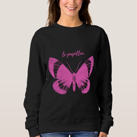 Sweatshirt Papillon Papillon Papillon Tea Fitting Scoop (Devant)