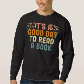 Sweatshirt Papillon rétro Super C'est un bon jour pour lire u (Devant)