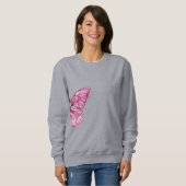 Sweatshirt papillon rose - La grâce rencontre le c (Devant entier)