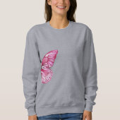 Sweatshirt papillon rose - La grâce rencontre le c (Devant)