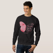 Sweatshirt Papillon rose Ruban Cancer du sein Femme religieus (Devant entier)