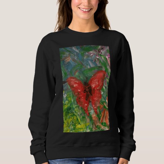 Sweatshirt Papillon Rouge (Devant)