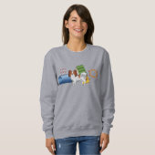 Sweatshirt Papillon Rouge Et Blanc Avec Équipement D'Agilité (Devant entier)