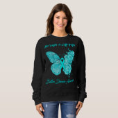 Sweatshirt Papillon Son Combat Est Mon Combat Batten Maladie (Devant entier)