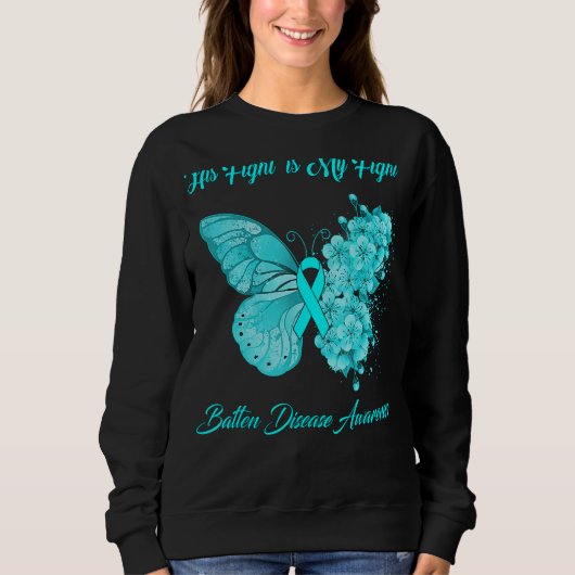 Sweatshirt Papillon Son Combat Est Mon Combat Batten Maladie (Devant)
