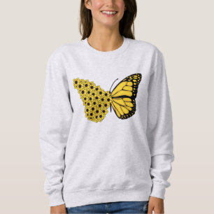 Sweatshirt papillon tournesol vintage femmes monarque