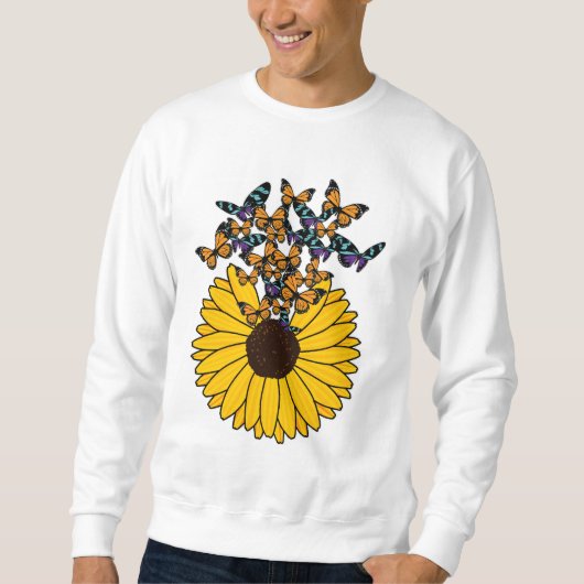 Sweatshirt Papillons au tournesol (Devant)