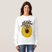Sweatshirt Papillons au tournesol (Devant entier)