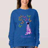 Sweatshirt Papillons colorés de chiot dalmate Personnalisé (Devant)