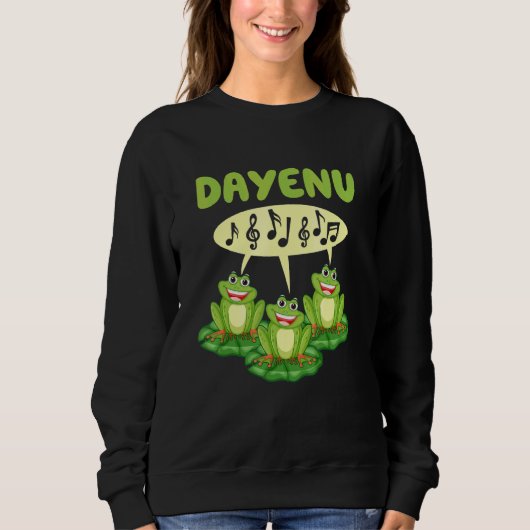 Sweatshirt Pâque de pesach de Dayenu Frog (Devant)