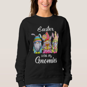 Sweatshirt Pâques Avec Mes Gnomies Mignons Lapins Gnomes Pâqu