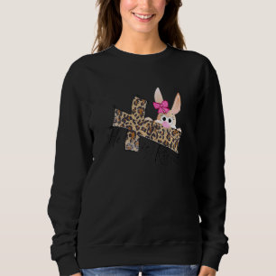 Sweatshirt Pâques Christian Girls Maman Bunny Il Est Ressusci