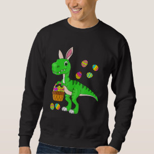 Sweatshirt Pâques Dinosaure Bunny Oreilles Pâques Panier