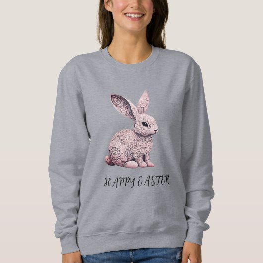Sweatshirt Pâques en dentelle blanche (Devant)