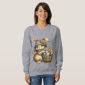 Sweatshirt Pâques en dentelle blanche (Devant entier)
