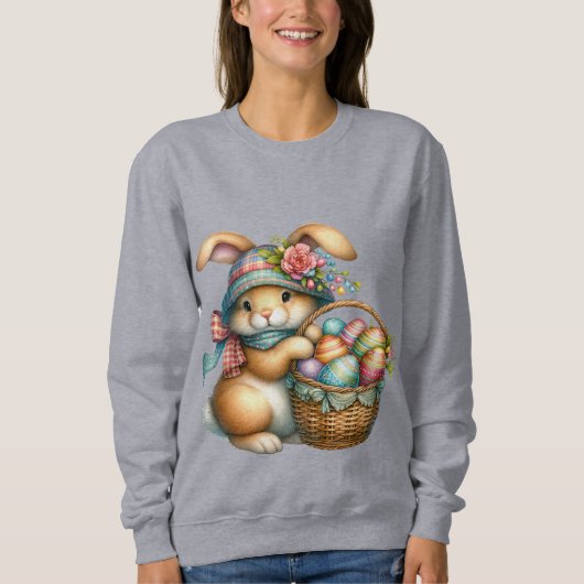 Sweatshirt Pâques en dentelle blanche (Devant)