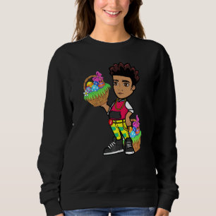 Sweatshirt Pâques Hip hop Danse Amour Dab Vacances Amusants E