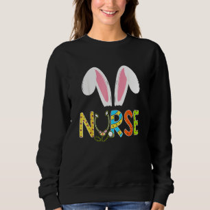 Sweatshirt Pâques Infirmière Er Bunny Ears Joyeux OEufs de Pâ