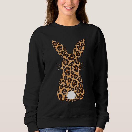 Sweatshirt Pâques Leopard Lapin Lapin Palmier Dimanche Filles (Devant)