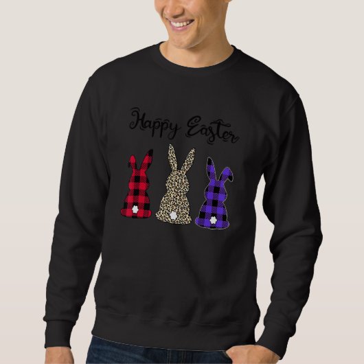 Sweatshirt Pâques Leopard Lapin Lapin Palmier Dimanche Filles (Devant)