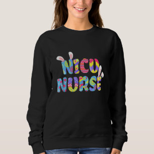 Sweatshirt Pâques Nicu Nurse Cute Bunny Oreilles Joyeux OEuf