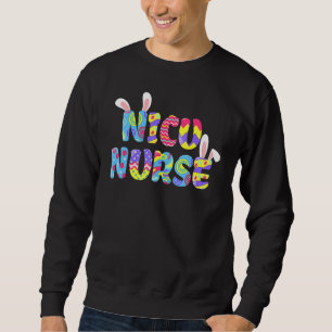 Sweatshirt Pâques Nicu Nurse Cute Bunny Oreilles Joyeux OEuf 
