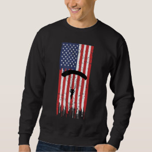 Sweatshirt Parachutiste Skydiver américain Parachute De Skydi