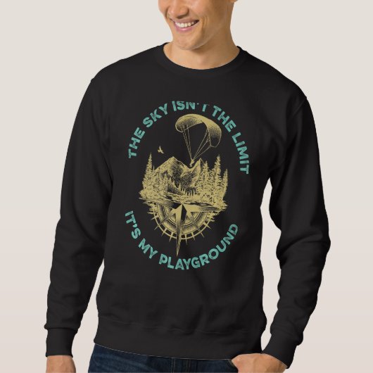 Sweatshirt Paraglider Sky Playground Paraglider Paramotor (Devant)