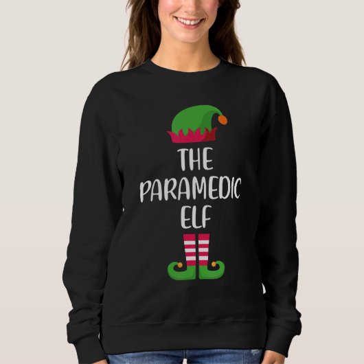 Sweatshirt Paramedic Elf Family Matching Group Christmas Paja (Devant)