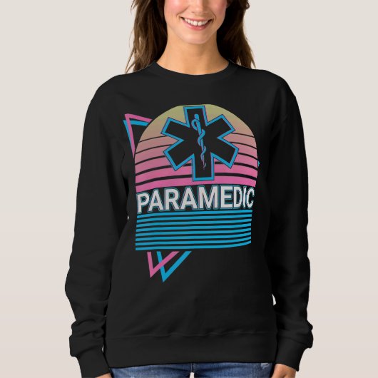 Sweatshirt Paramedic Nurse Medic Ems Emt Lifesaver Retro (Devant)