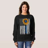 Sweatshirt Paramedic Sunflower US Flag Paramedic 1 (Devant entier)