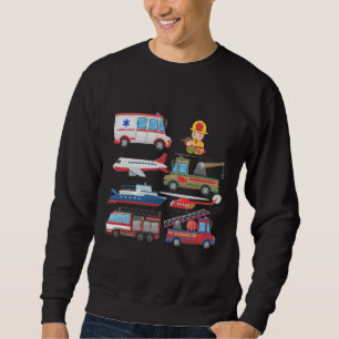 Sweatshirt Paramètre de l'hélicoptère pilote de pompier de