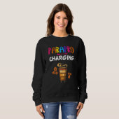 Sweatshirt Paraprofessional Coffee Parapro Charging Paraeduca (Devant entier)