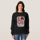 Sweatshirt Paraprofessional Love Messy Bun Valentine's Day (Devant entier)