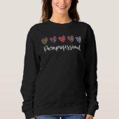 Sweatshirt Paraprofessional Pink And Leopard Hearts (Devant)