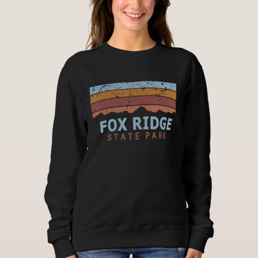 Sweatshirt Parc d'État de Fox Ridge Illinois Rétro Cool (Devant)