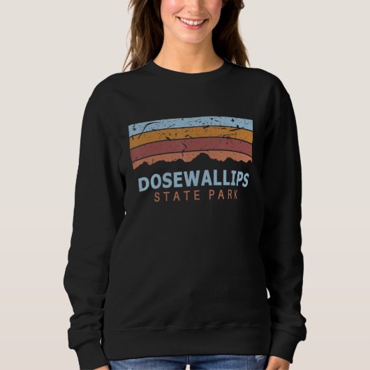 Sweatshirt Parc d'État Dosewallips Washington Rétro Cool (Devant)