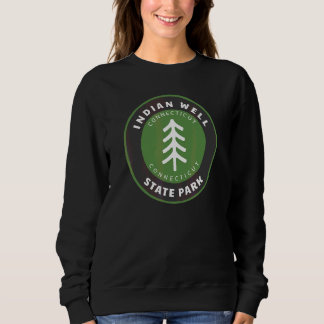 Sweatshirt Parc d'État Indian Well Connecticut Ct Badge d'arb
