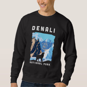 Sweatshirt Parc national de Denali Loups de l'Alaska
