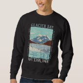 Sweatshirt Parc national de Glacier Bay Alaska Rétro perturbé (Devant)