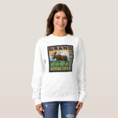 Sweatshirt Parc national de Grand Teton Moose (Devant entier)