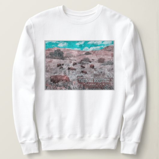 SWEATSHIRT PARC NATIONAL DE THEODORE ROOSEVELT - DAKOTA NORD (Design devant)
