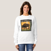 Sweatshirt Parc national de Yellowstone | Buffalo (Devant entier)