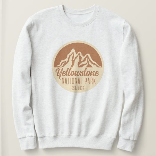 Sweatshirt Parc national de Yellowstone Randonnée Camping (Design devant)