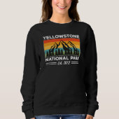 Sweatshirt Parc national de Yellowstone Randonnée Camping Rét (Devant)