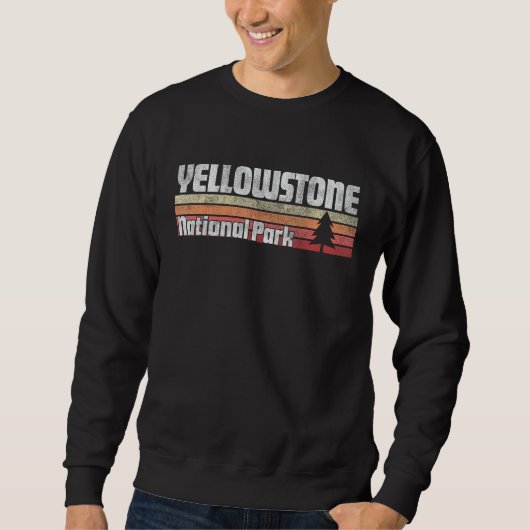 Sweatshirt Parc national de Yellowstone Style rétro Chemise V (Devant)