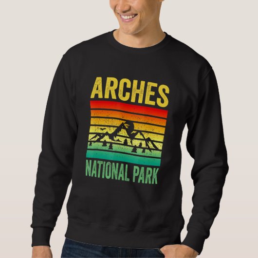 Sweatshirt Parc national des Arches Moab Utah Retro Sunset So (Devant)